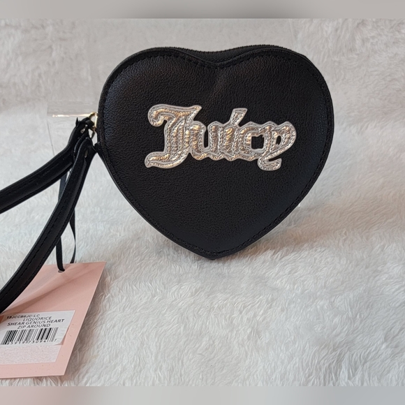 Juicy Couture Handbags - Juicy Couture Liquorice Shear Genius Heart Zip Around